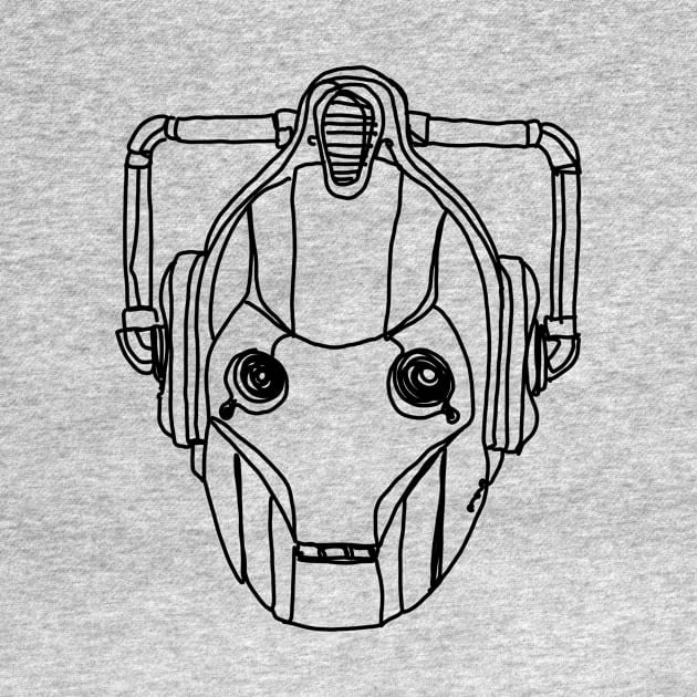 Bad Line Art Cyberman by CatsandBats